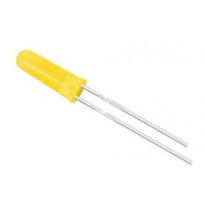 LED 5mm Diffused Yellow Round High Head 800mcd 90 Degree