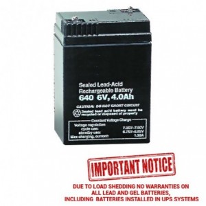 6V 3.25Ah Sealed Lead Acid Battery 125x33x72mm