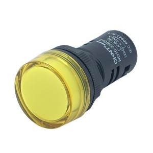 Yellow 22mm Round 24V LED Pilot Lamp