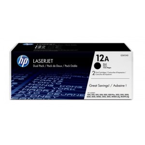 HP 12A 2-pack Black Original LaserJet Toner