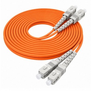 Multi-Mode Duplex Fibre Optic Patch Cable SC/UPC Connectors - 1m