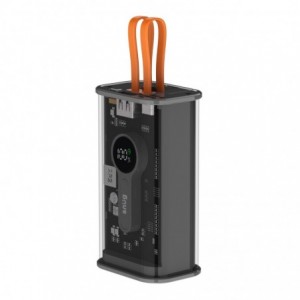 Snug Transparent Powerbank With Cable - 10000mAh