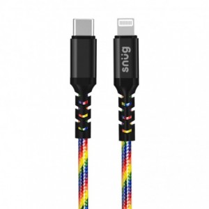 Snug Type-C To MFI Lightning Rainbow Cable - 1.2 Metre