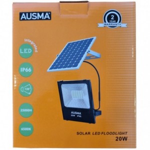 AUSMA SOLAR FLOOD LIGHT+20w PANEL