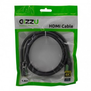 Gizzu High Speed V2.0 HDMI 1.8m Cable with Ethernet Polybag