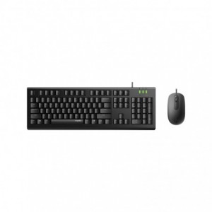 Rapoo X120Pro Wired Keyboard and Optical Mouse Combo - Black