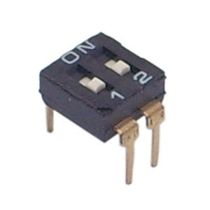DIP Switch 2-Pole Low Profile EDS102S/NDIR-02H
