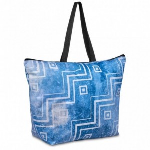 Hoppla Skyline Recycled PET Stitch-Bond Shopper Bag with Zip (50x20x35cm)
