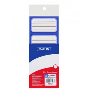 Marlin Blue Border School Labels ( Pack of 24 )