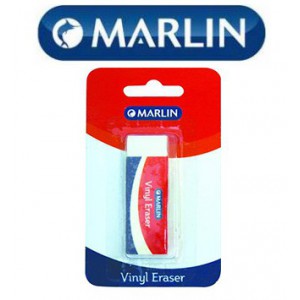 Marlin Vinyl Eraser 60 X 20 X 10mm Single Blister Pack