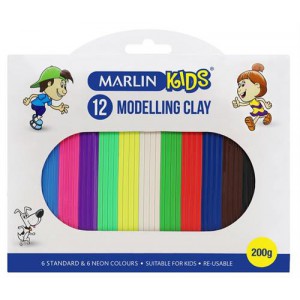 Marlin Kids Modelling Clay 200g 12 Colours