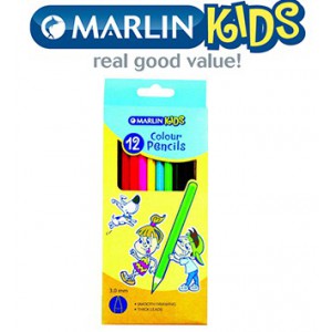 Marlin Kids Colour Pencils Long -Pack of 12
