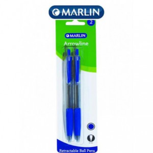Marlin Arrowline Retractable Pens Colour: Blue
