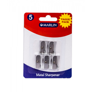 Marlin Metal Sharpeners 1 Hole 5's Blister Pack