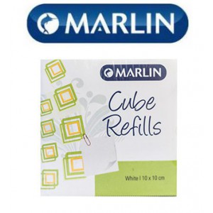 Marlin Cube Refills White 10x10cm in Shrink-wrap