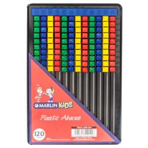Marlin Plastic Abacus 120 Beads Flatboard