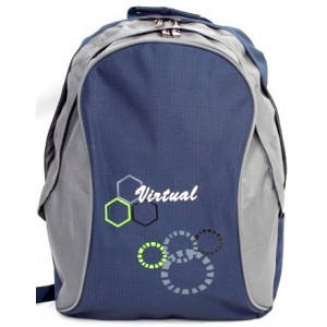 Macaroni Ateneo Universal Backpack- Blue and Grey