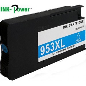 Inkpower Generic Replacement Cartridge F6U16AE for HP Officejet Ink Cartridge 953XL High Yield Cyan