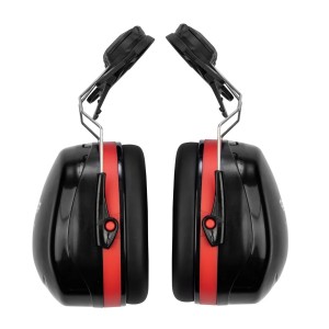 Pioneer Ear Defender SNR 30dB Red Cap Mounted Earmuff