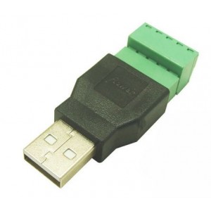 USB-A Plug Breakout to Screw Cable Pluggable Connector FL-38P