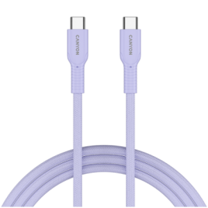CANYON OnWire 60CL C-C 60W Color Braided 1m Purple Cable