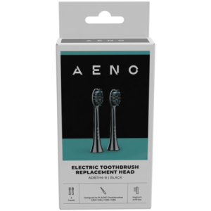 AENO Replacement Toothbrush Heads for DB3/DB4/DB5/DB6- Black- 2 Pack