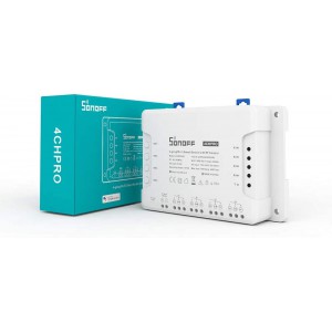 Sonoff 4 Channel Pro Rev 3 Smart Wifi Switch - Control Home Appliances  RF/APP/Voice/LAN Control  Works with Alexa