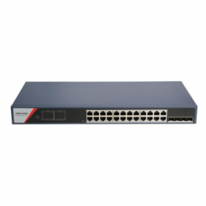 Hikvision 24 Port Gigabit Smart PoE Switch with 2 Gigabit Fiber Ports