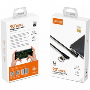 Ldnio Elbow USB Lightning 90 Degree Cable - 1 Meter