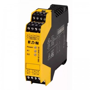 Eaton ESR5-NZ-21-24VAC-DC Safety Relay- 2 NO- 1 NC- 24VAC/DC- DIN-Rail