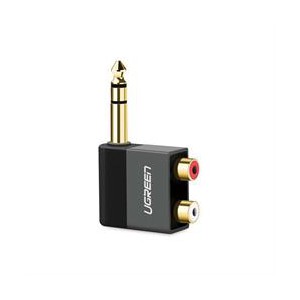 Ugreen 6.35mm/6.5mm M to 2RCA F Audio Adapter - Black