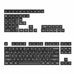 Keychron Double Shot KSA PBT Full Keycap Set - White On Black