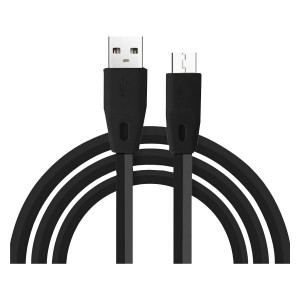 Volkano Slim Series Flat PVC Type-C Cable 1.2m - Black
