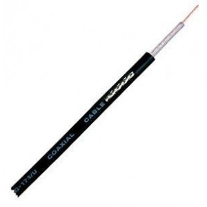 Coaxial Cable RG179 Solid OD 3mm Black RG179U MIL-1.5C-2V