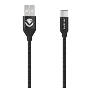 Volkano Weave Series Fabric Braided Type-C Cable 3m - Black