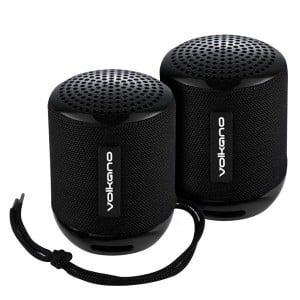 Volkano Gemini Series Pair of True Wireless Bluetooth Speakers - Black