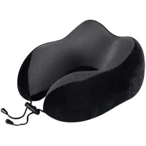 Casey U Shaped Large Travel Neck Pillow Black