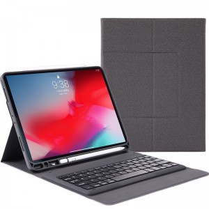 TUFF-LUV Bluetooth keyboard & stylus holder for iPad Pro 12.9 - Black (Designed for the iPad Pro 12.9 Inch 2018 only (not 2017)