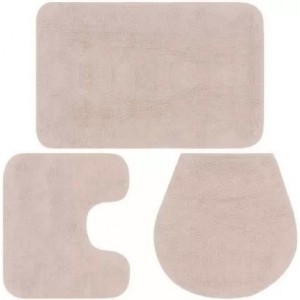 Casey 3-Piece Bathroom Mat Set - Gold (50 x 80 cm)