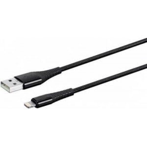 FeelTek 1.8m Braided Apple Lightning to USB Type-A Cable - Black