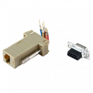 RJ45 to 9-Way D-Sub Male Plug Adapter RJ45-09M