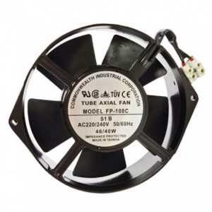 FP-108C S1-B 230VAC Axial Oval Fan 162x150x55mm Ball 210CFM