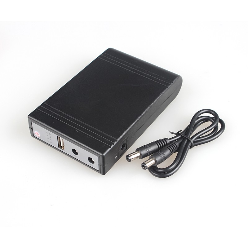 Mini DC UPS (10400mAh) Backup Battery Power Bank Supply (38.48Wh) - 1x 12V + 1x 9V + 1x 5V USB