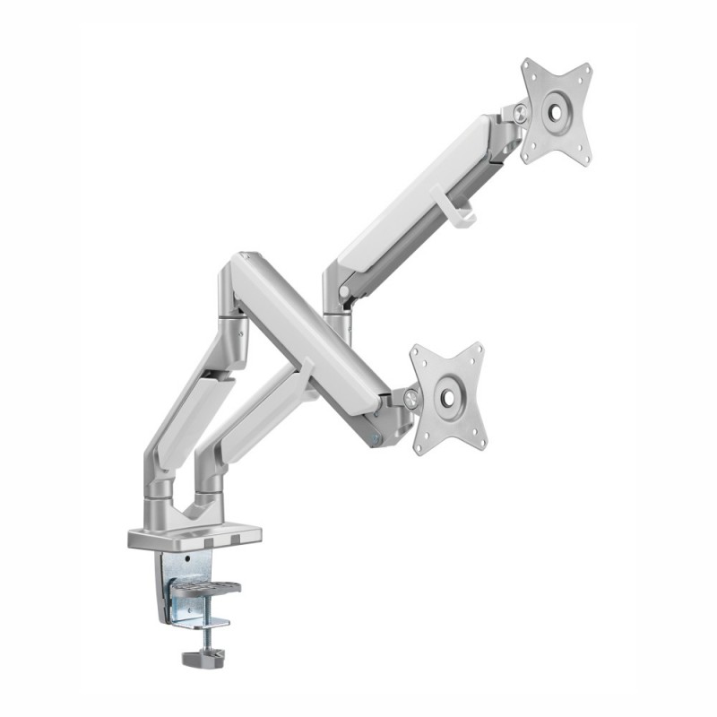 Dual Monitor Clamp Bracket With Gas Spring Arm Geewiz Dual Monitor Clamp Bracket With Gas, Gas Spring Arm