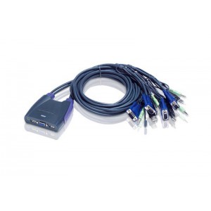 Aten 4-Port USB VGA/Audio Cable KVM Switch 1.2m