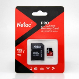 Netac P500 Extreme Pro 256GB Class 10 V10 U1 microSDXC Card &amp; Adaptor