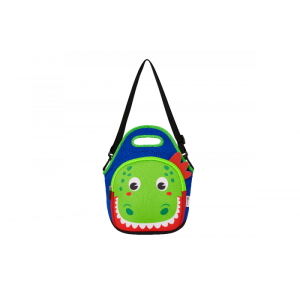Quest Neoprene Lunch Bag Dino - Blue/Green