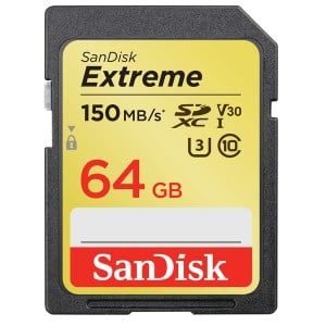 Sandisk Extreme SDXC Card 64GB - V30 Uhs-I U3