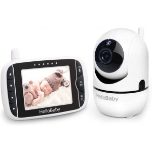 HelloBaby Monitor with Remote Pan-Tilt-Zoom Camera 3.2" IR Night Vision