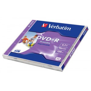 VERBATIM DVD+R SL PRINTABLE JC SINGLES